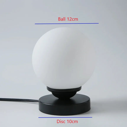 Lampe de table LED boule en verre doré pour bureau — LZ4X9P2