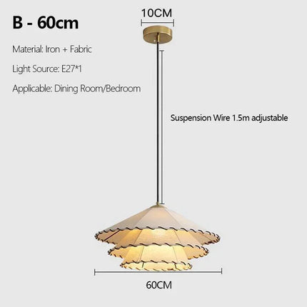 Suspension nordique en tissu avec abat-jour en paille pour intérieur — LZ4X9M