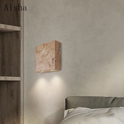 Applique murale en pierre style nordique rétro pour intérieur raffiné — LZ4X9P2