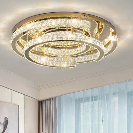 Plafonnier LED design en cristal avec intensité réglable — LZ4X9M
