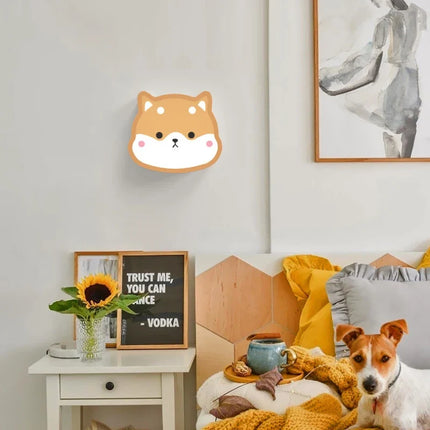 Applique murale créative Shiba Inu dinosaure pour chambre d’enfant — LZ4P7XQ