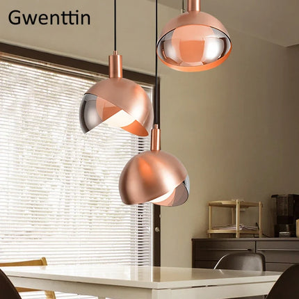 Suspension dorée avec éclairage LED décoratif moderne — LZ4X9T2