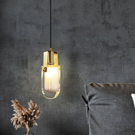 Lustre en cristal et cuivre au design nordique pour intérieur élégant — LZ4X9T