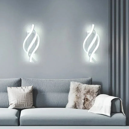 Applique murale LED décorative à spirale incurvée — LZ4X9T1