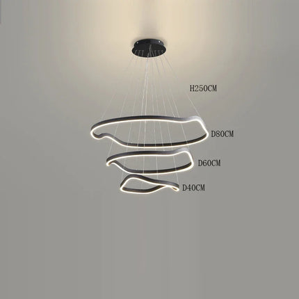 lustre suspension led pour éclairage intérieur moderne