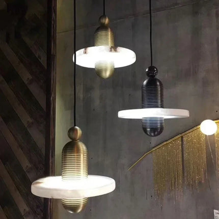 Suspension LED en marbre au design élégant pour intérieur — LZ4X9P2
