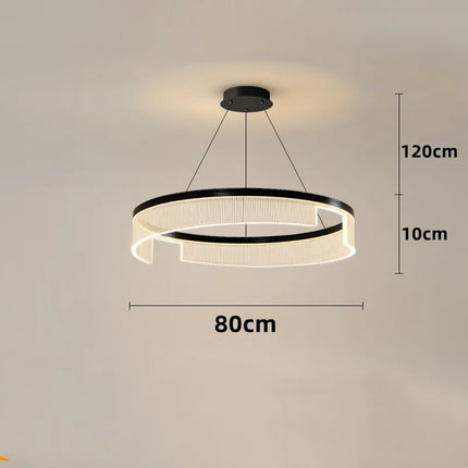 Lustre circulaire LED en aluminium et acrylique pour intérieur — LZ4X9P2