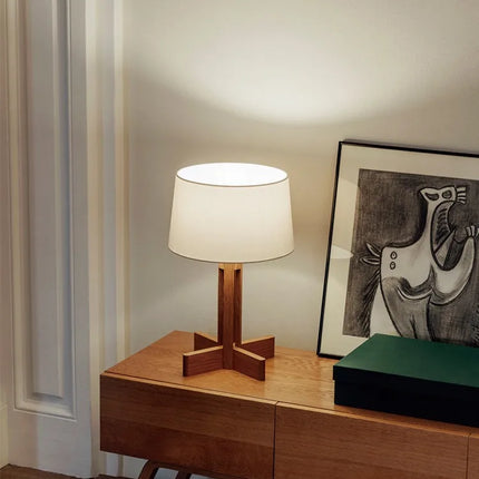 Lampadaire en bois massif style wabi-sabi japonais zen décoratif — LZ4T9Q2