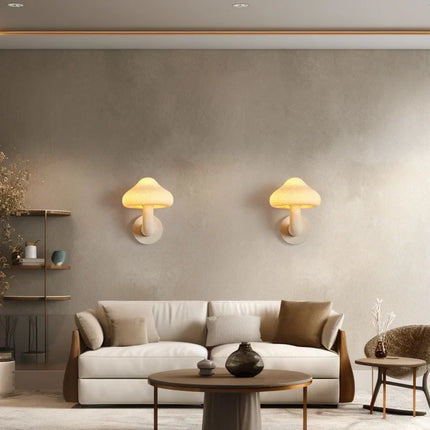 Applique murale champignon crème style nordique intérieur et extérieur — LZ4X9P2Q