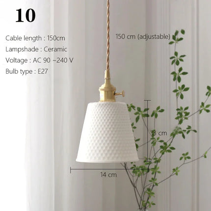 Suspension japonaise traditionnelle en céramique style nordique — LZ4G7T9