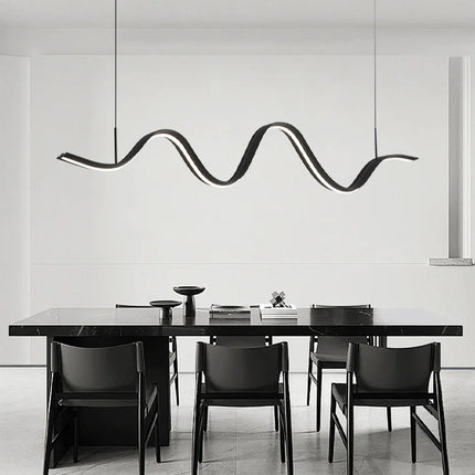 lustre moderne linéaire pour décoration de table élégante