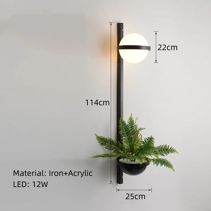 Lustre moderne DIY LED avec pot de fleurs pour jardin céleste — LZ4P9XQ
