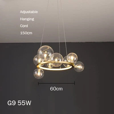 Lustre en verre moderne avec bulles décoratives — LZ4P9XQ