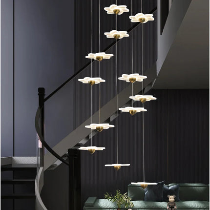 Lustre décoratif moderne pour hall d'hôtel duplex luxe — LZ4X9P2