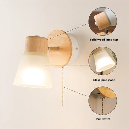 Applique murale rotative avec interrupteur à tirette — LZ4N7Q2