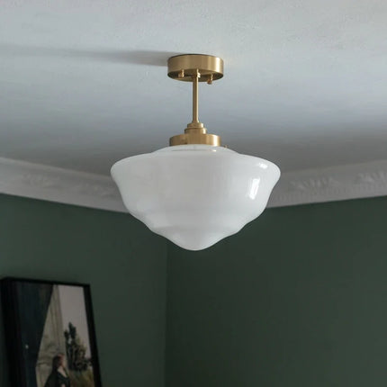 Suspension LED en verre avec prise cuivre style nordique moderne — LZ4X9B