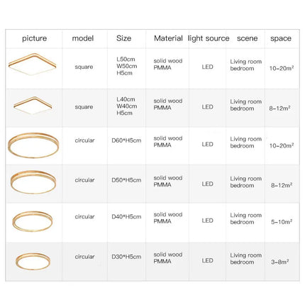 Lustre en bois moderne avec LED et télécommande — LZ4X9P2Q