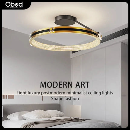 Plafonnier LED moderne en cristal pour décoration de luxe — LZ4X9P2