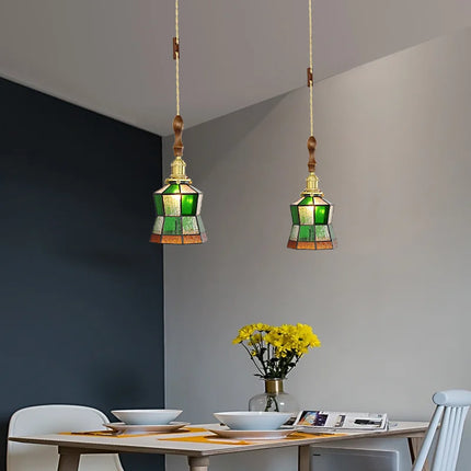 Suspension nordique en cuivre avec verre teinté pour intérieur — LZ4X9P