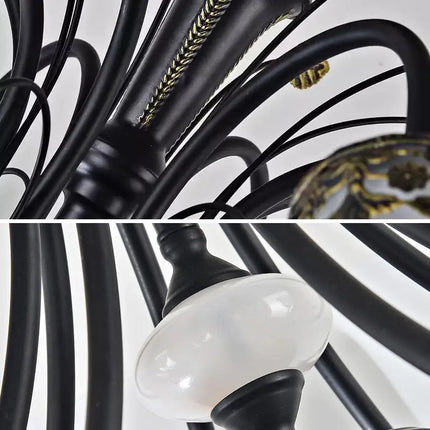 Lustre LED vintage en verre pour intérieur rétro — LZ4X9P2