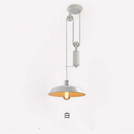 Lustre suspension industriel à poulie style loft rétro nordique — LZ4X9P2
