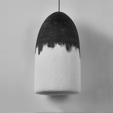 Suspension LED noire et blanche style Wabi Sabi pour café et chambre — LZ4X9M