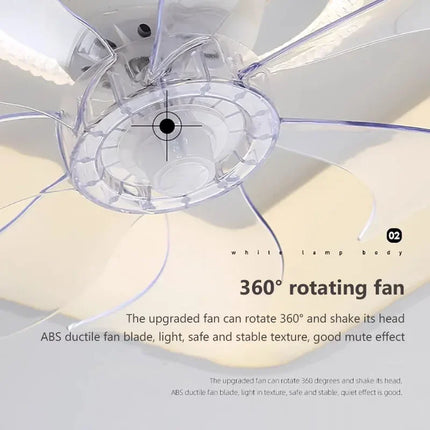 Plafonnier LED moderne avec ventilateur et télécommande intégrée — LZ4X9Q2