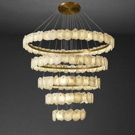 Lustre grand luxe en marbre naturel espagnol pour hôtel — LZ4P9XQ