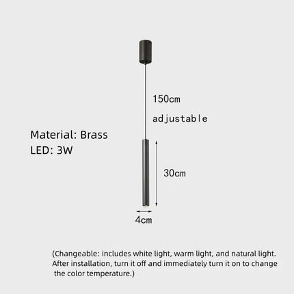 suspension minimaliste en laiton 	 pour hôtel