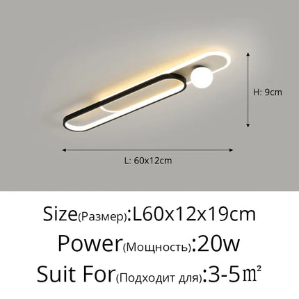 Plafonnier LED moderne pour hall, foyer et maison — LZ4T9XQ
