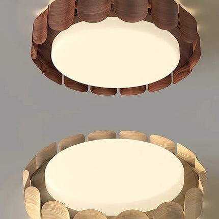 Plafonnier en bois design moderne style wabi-sabi pour intérieur — LZ4X9T