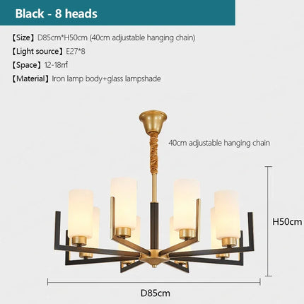 Lustre suspension LED style chinois rétro luxe — LZ4X9M