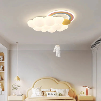 Plafonnier LED nuage arc-en-ciel pour chambre d’enfant — LZ4P9X