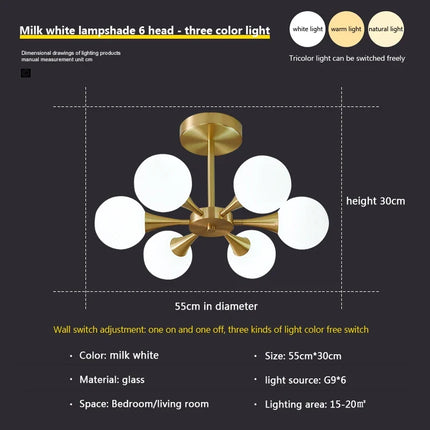 Lustre en verre pour éclairage décoratif intérieur — LZ4X9M
