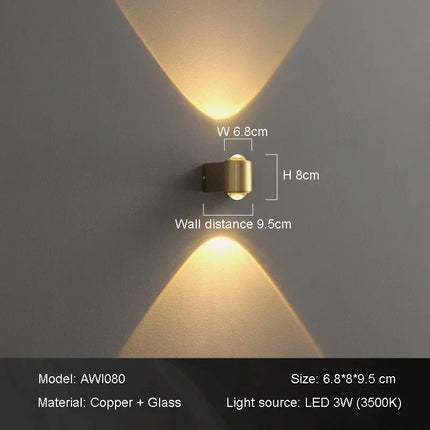 Applique murale à projection de lumières chaudes pour ambiance design — LZ4T9X