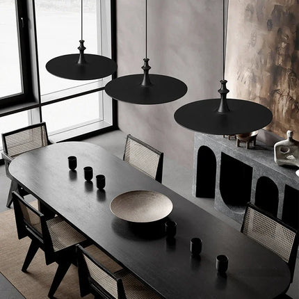 suspension soucoupe volante en bois design minimaliste pour intérieur