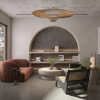 Lustre-D60cm / Couleur primaire du rotin