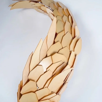 Applique murale LED 12W poisson en bois style chinois pour salon et escalier — LZ4X9T2