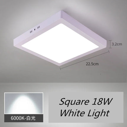 Plafonnier LED carré à montage en surface éclairage blanc froid — LZ4X9P