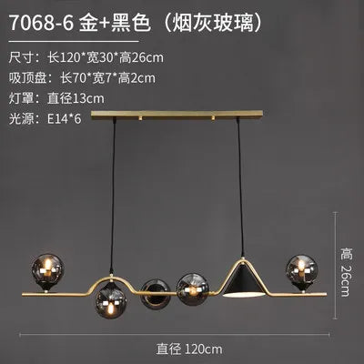 Lustre LED moderne en verre pour décoration intérieure — LZ4X9P