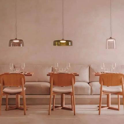 Lustre suspension nordique en fil de verre pour décoration intérieure — LZ4X9B