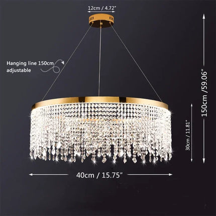 Lustre moderne en cristal pour décoration intérieure élégante — LZ4X9P2