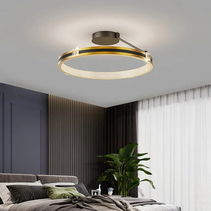 Plafonnier LED moderne en cristal pour décoration de luxe — LZ4X9P2