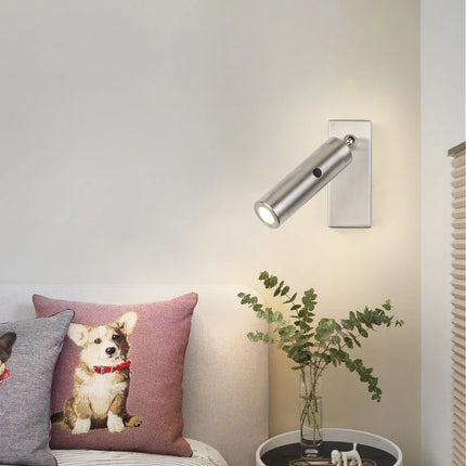 Applique murale LED nordique rotative avec interrupteur pour hôtel — LZ4X9P2