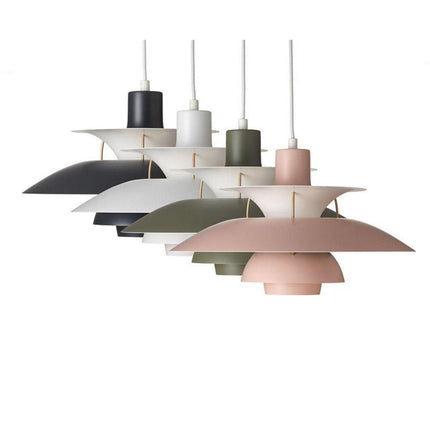 Suspension LED moderne à abat-jours métalliques multiples Coen — LZ4X9P2