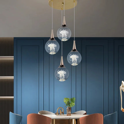 Lustre moderne en cristal décor animaux pour intérieur — LZ4X9M