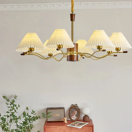 Lustre suspendu en bois pour décoration lumineuse — LZ4XJ9