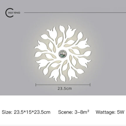 Applique murale LED nordique en fer pour intérieur élégant — LZ4X9P2