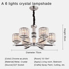 A cristal à 6 lumières / Lumière chaude / CHINE