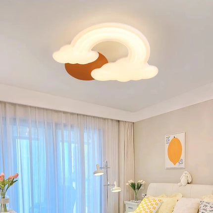 Plafonnier décoratif nuage arc-en-ciel pour enfant, style moderne — LZ4X9Q2